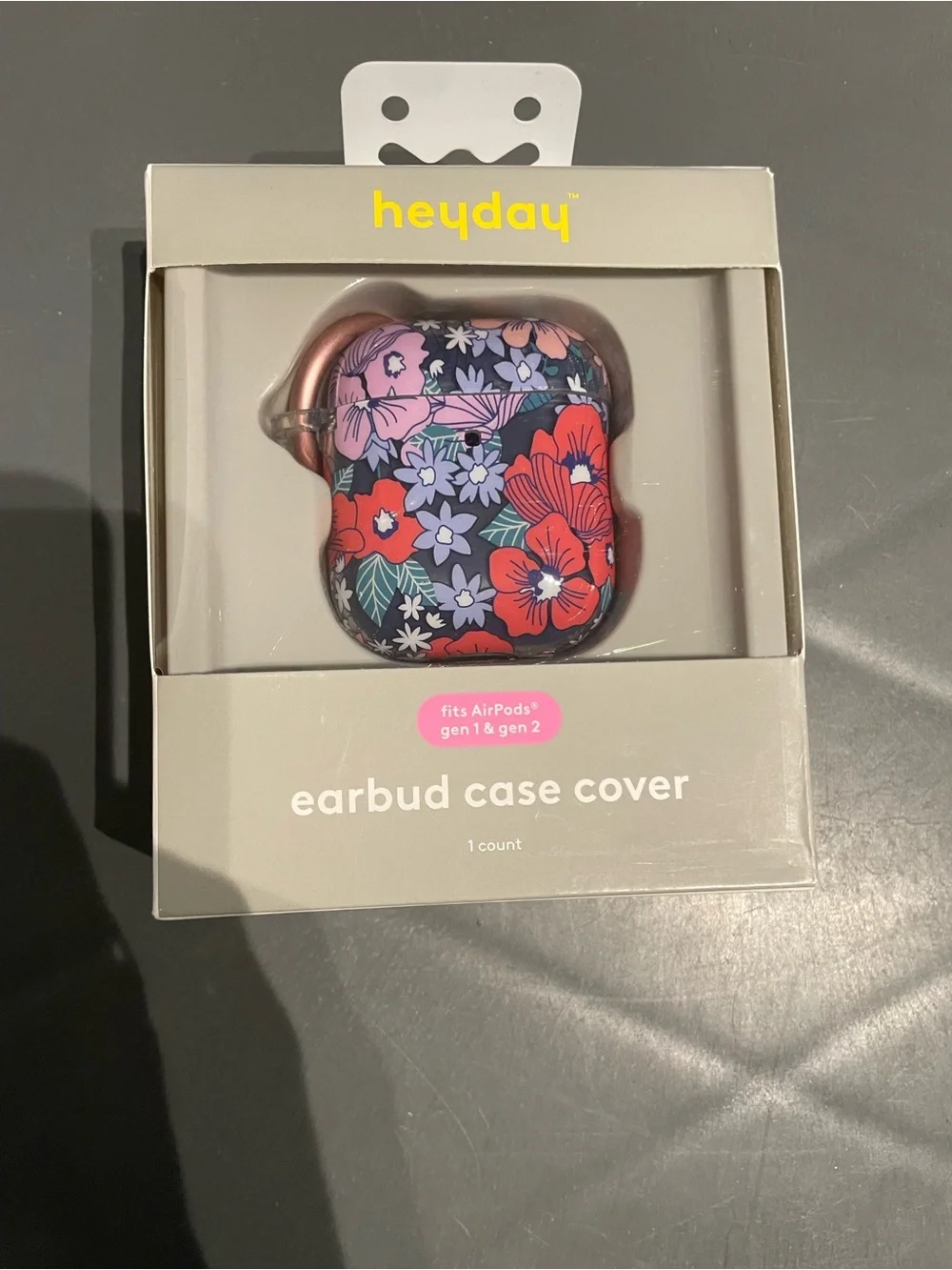 Heyday AirPods (1/2 Generation) Case with Clip Poppy Flowers New